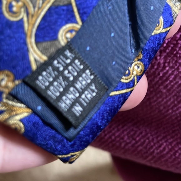 Valentino tie blue and gold - Picture 3 of 8